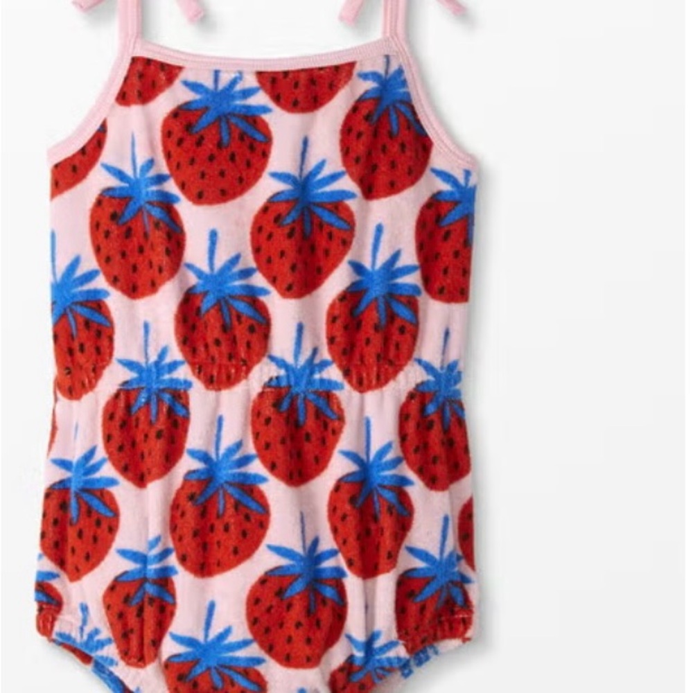 Hanna Andersson Strawberry Print Romper